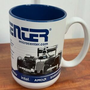 Micro Center Indianapolis F1 Racing Formula 1 Mug Blue White